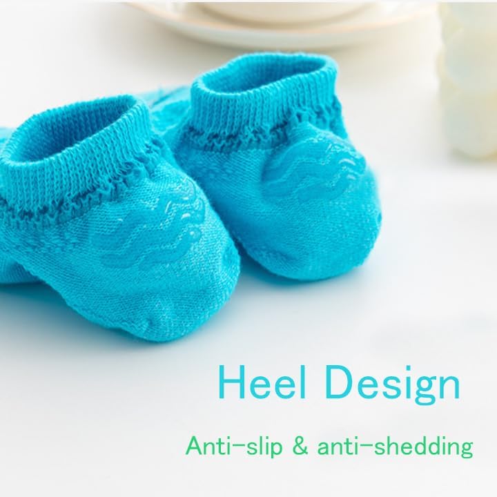 Kids Ankle Socks, Low Cut Cotton Socks Colorful Anti Slip No Show Socks for 2-12 Years Boys Girls, 10 Pairs - Image 5