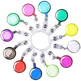 Borte 12 Stück mehrfarbrig Ausweishalte mit clip, Ausweis/Schlüssel JoJo mit extra starker Feder und reißfester Schnur