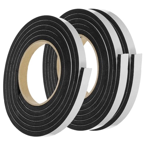 Image of uxcell 3pcs Rolls Single Sided Foam Tape Removeable EVA Sponge Mounting Tape Strong Adhesive Tape Strips(Black, 7ft x 1 /2 inch x 1 /4 inch) for Home Paint Wall Hanging Poster Decor