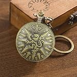 Seven-Square-Premium-Pocket-Watch-Harry-Potter-Gryffindor-Retro-Antique-Key-Chain-Vintage-Bronze-Analog-Pocket-Watch-Stainless-Steel-Metal-Car-Bike-Home-Keychain-With-Key-Ring-Anti-Rust-Gift-For-Men-W