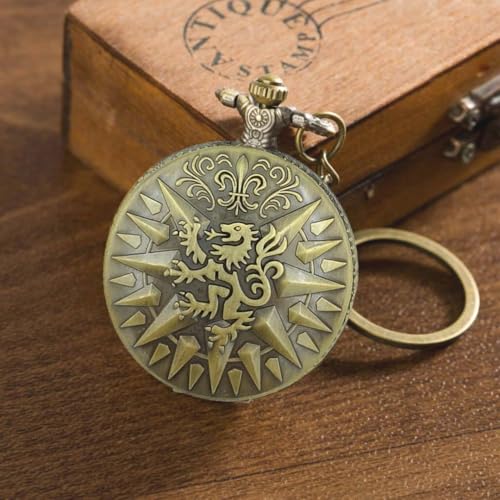 Seven-Square-Premium-Pocket-Watch-Harry-Potter-Gryffindor-Retro-Antique-Key-Chain-Vintage-Bronze-Analog-Pocket-Watch-Stainless-Steel-Metal-Car-Bike-Home-Keychain-With-Key-Ring-Anti-Rust-Gift-For-Men-W