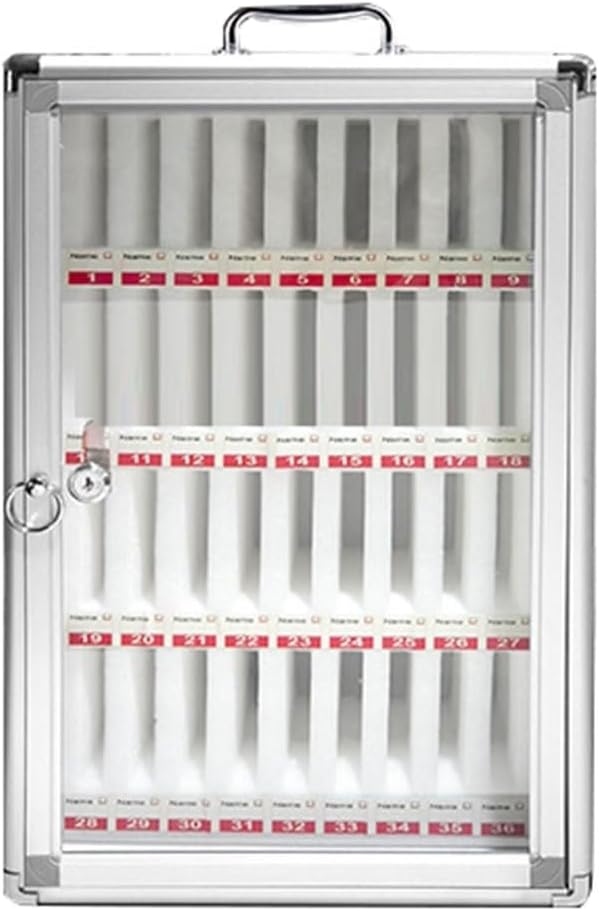 36 Slots Aluminum Alloy Cell Phone Locker - Transparent Locking Storage for Classroom, School, Office, Factory - Secure and Durable Cell Phone Organizer