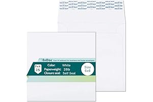 EnDoc 6x6 Square Envelopes Self Seal - Bulk Wedding Envelope Package for...