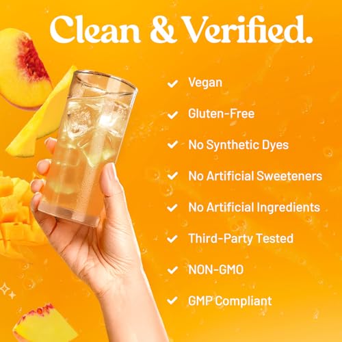 Image of Third Nature Calm Powdered Drink Mix for Stress Support, Relaxation, Healthy Cortisol & Focus - No Sugar, Non-GMO On-The-Go Calming Drink with Magnesium Glycinate, GABA, Peach Mango, 28 Stick Packs