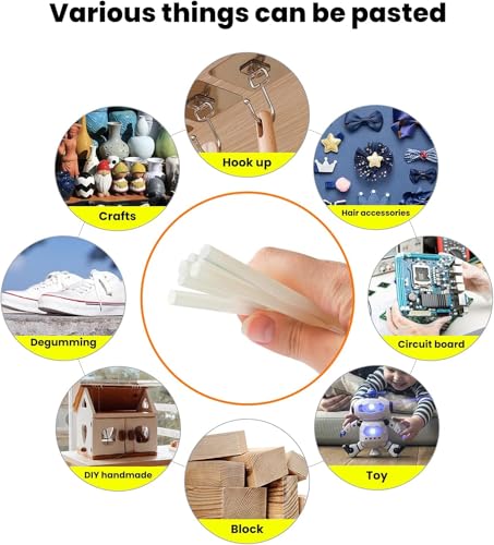50 Stück Heißklebesticks 200 x 11 mm - Heißklebestifte - Heißklebestifte Transparente Schnelltrocknend für Heißklebepistole - Transparente Klebestifte für Heimwerken,Reparieren,Handwerk,Freizeit