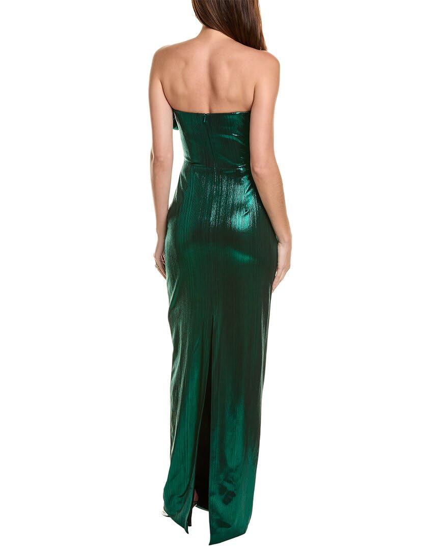 Black Halo Women's Divina Gown: 4 Emerald Glow