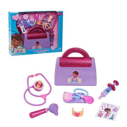 Doc McStuffins - Disney läkarväska med tillbehör, 8 delar