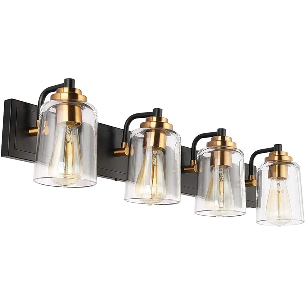 VDOQTLJT Retro Glass Lampshade Wall Lamp Mirror Light Indoor Industrial Style Wrought Iron Decoration Corridor Aisle Lights Bathroom E27/E26