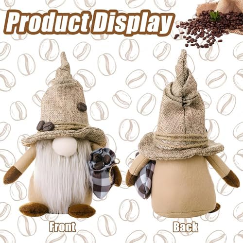 2 gnomi da caffè, decorazione primaverile, estate, gnomo, decorazione autunnale, gnomo, statuette, decorazione primaverile, decorazione autunnale, da appendere, in peluche, per autunno