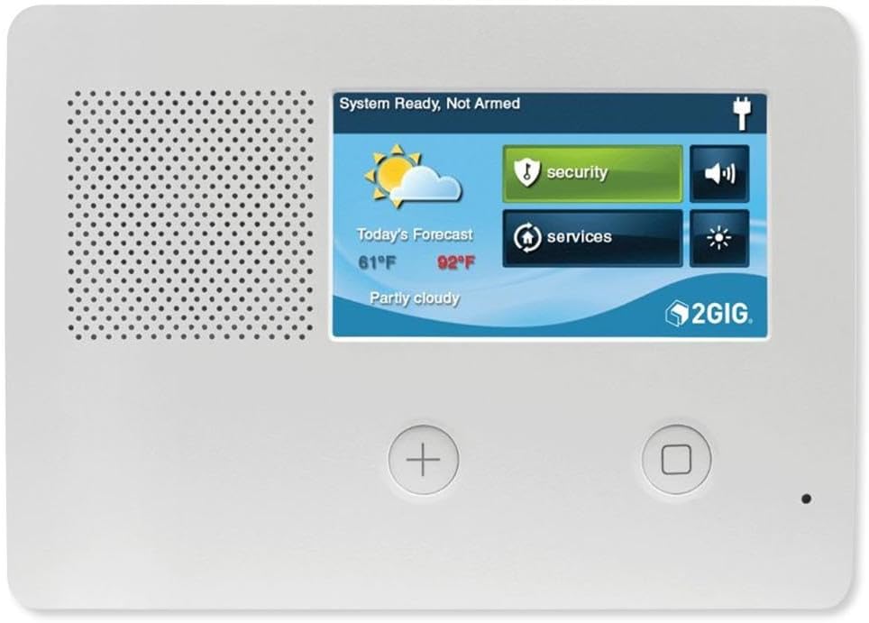 2GIG GC2E Security and Control Alarm Panel, Enhanced Security, 5" Touch Screen, (2GIG-GC2E-345)