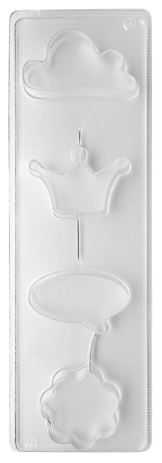 Rayher Soap Mould with Motifs, Depth 3 cm, Cloud, Various, White, 3.45 x 1 x 0.33 cm