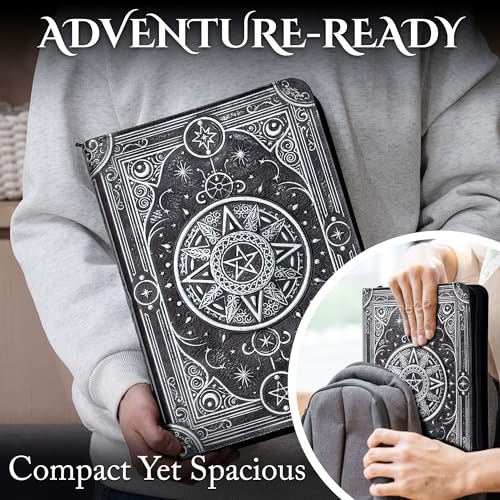 Image of Star Mage Trading Card Binder - 9 Pocket Ringless TCG Binder - Premium 3D PU-Leather - 432 Side-Loading Pockets - Perfect Storage Holder for MTG, and Many TCG & Trading Card Collections (No Jewel)