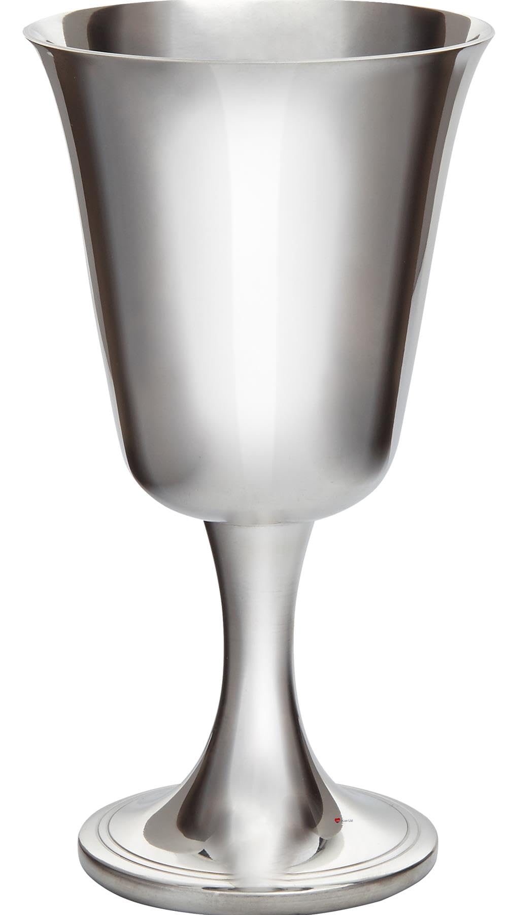 I LUV LTD Peltro Calice Grande a Forma di Campana 140ml FiLato Luminoso Lucidato Fine Sia Dentro che Fuori con Funzionalità Touchmark Perfetto per L'incisione