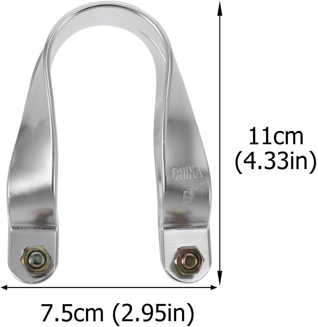 5 Sets U-shaped Aluminum Tube Clamps for Greenhouse Frame, Heavy Duty Pipe Clips Φ34.0*φ41.0, Replacement Garden Support Brackets for Planting Structures