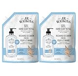 J.R. Watkins Gel Hand Soap Refill, Moisturizing Hand Wash, Formulated with Plant-Based Cleansers, Alcohol-Free, Cruelty-Free, Ocean Breeze, 34 Fl Oz, 2 Pack