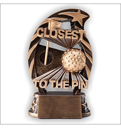 Decade Awards Golf Closest to The Pin Trophy | Golf Tournament Award - 6.5 Inch Tall - Engraved Plate on Request