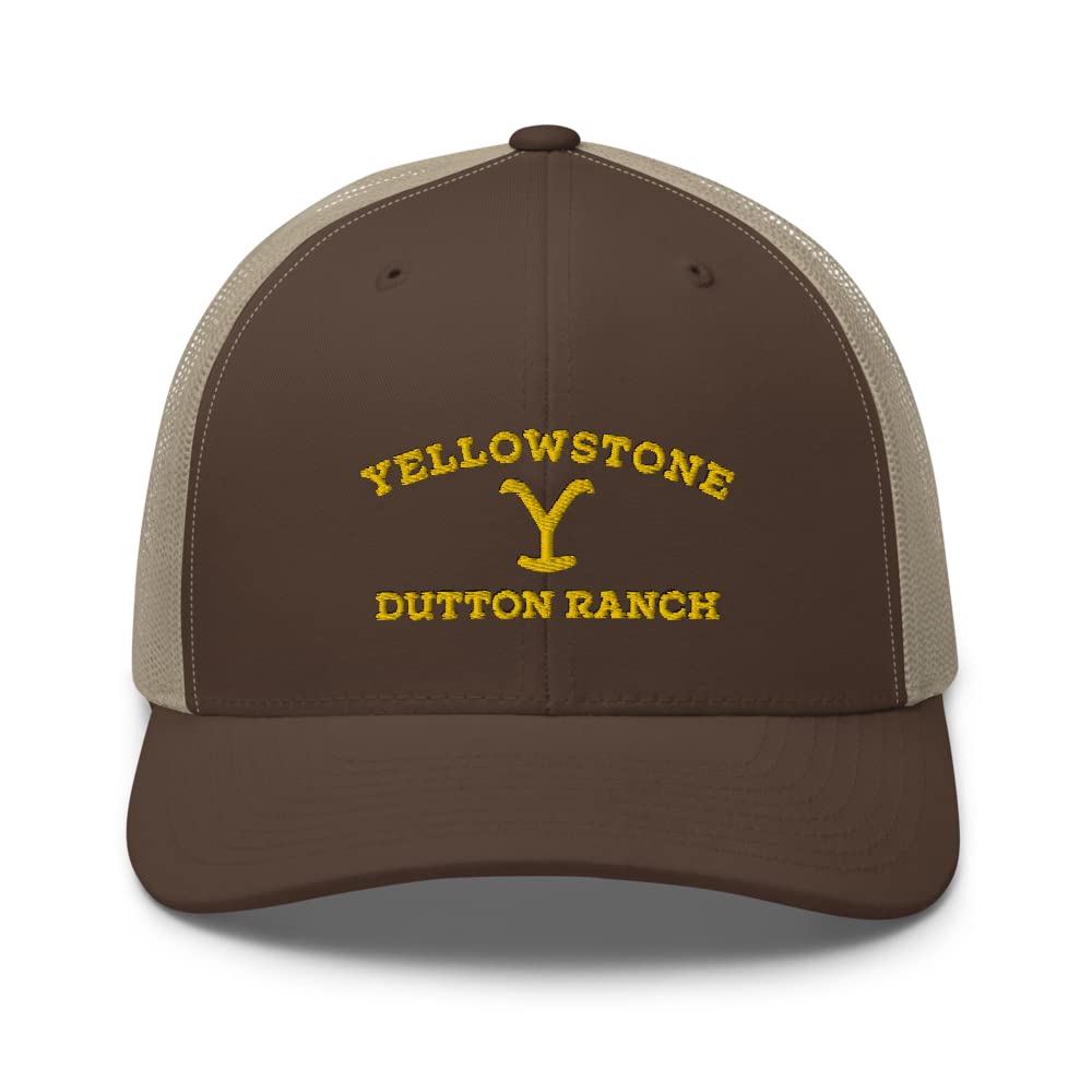 Yellowstone Dutton Ranch Logo Retro Trucker Hat - Officially Licensed