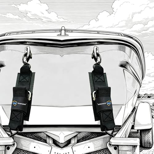 Seamander Marine Boat Trailer Tie-Down Straps (2x48in)