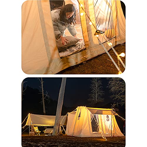 Carpa Cabin para 5 a 8 personas Beige para camping familiar miniatura 5