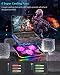 KeiBn Laptop Cooling Pad, RGB Laptop Cooler for 15.6-17.3 Inch Laptops, with 10 Modes Lights | 6 Fans | 7 Height Stands | 2 USB Ports | Desk or Lap Use (A8/Purple)