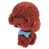 HONMEET シー揺れる頭のレジン子犬オーナメント カーインテリアデコレーション 環境保護素材使用 可愛いデザインのダッシュボード装飾 ケーキの飾りにも