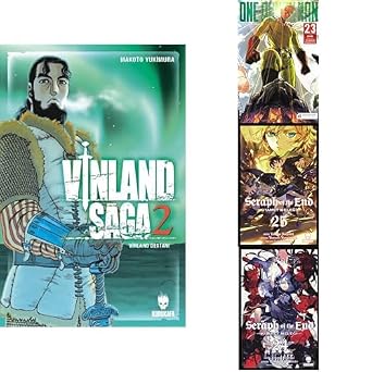 Vinland Saga - Vinland Epic 2,One Punch Man - One Punch 23, Seraph of the End 25 - Angel of the Apocalypse, Seraph of the End 24 - Angel of the Apocalypse-4 Book Set