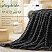 BEDELITE Kuscheldecke Flauschig Decke Klein - weiche Flanell Decken Schwarz 125x150 für Sofa, Deko Streifen Cord Fleecedecke als Sofaüberwurf für Wohnzimmer, Throw Blanket Wide Use