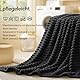 BEDELITE Kuscheldecke Flauschig Decke 150x200 - weiche XL Flanell Decken Schwarz für Couch, Deko Streifen Cord Fleecedecke als Couch Überwurf für Wohnzimmer, Twin Blanket Wide Use