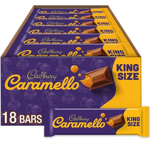 CADBURY CARAMELLO Milk Chocolate Caramel King Size, Candy Bars, 2.7 oz (18 Count)