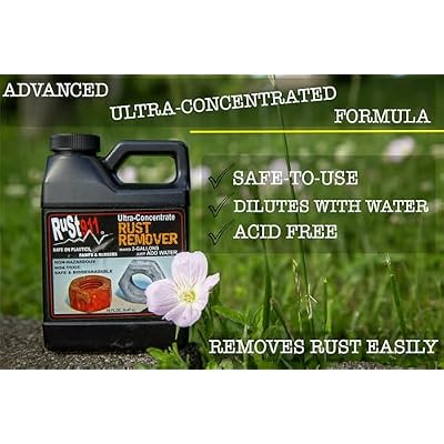 Rust911: Makes 2-Gallons of Rust Remover Dissolver - Economical, Safe-to-Use, No Acids - Fast Rust Removal Without Sanding or Harsh Chemicals - Ultra-Concentrated 16-Ounce Bottle