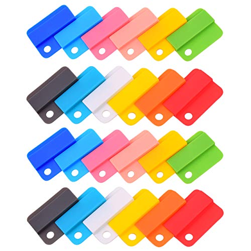TONGXU 24PCS Clips Creativos de Clasificación de Documentos Color Caramelo Plástico Pinzas de Archivo Clips Sellados Fotos para Estudiantes Oficina Escuela