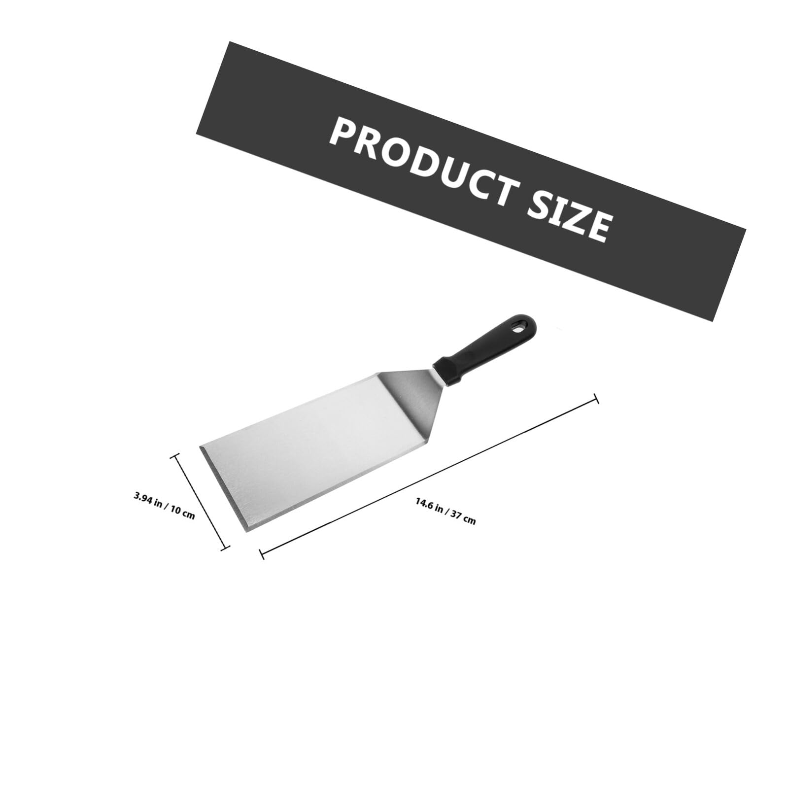 Housoutil Set 3 Spatole in Acciaio Inossidabile Manico in Pp, Utensili da Cucina Resistenti al Calore per Girare e Mescolare, per Barbecue e Teppanyaki
