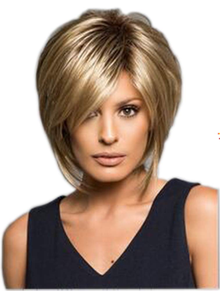 SharebeautyChic Short Textured Layered Daily Bob Wig for Women