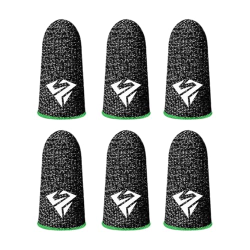 Dedo de juego de fibra plateada superdelgado, antideslizante, transpirable, ajuste sin costuras con precisión de 0.3 mm para juegos móviles como PUBG, Call of Duty, Brawl Stars