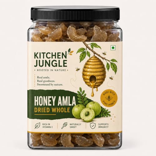 Image of Kitchen Jungle Honey Amla Dried Candy 1000g | Sweet & Tangy Indian Gooseberry Candy | Traditional Avla Mukhwas | Soft Chewy Dried Amla Treat Toffee
