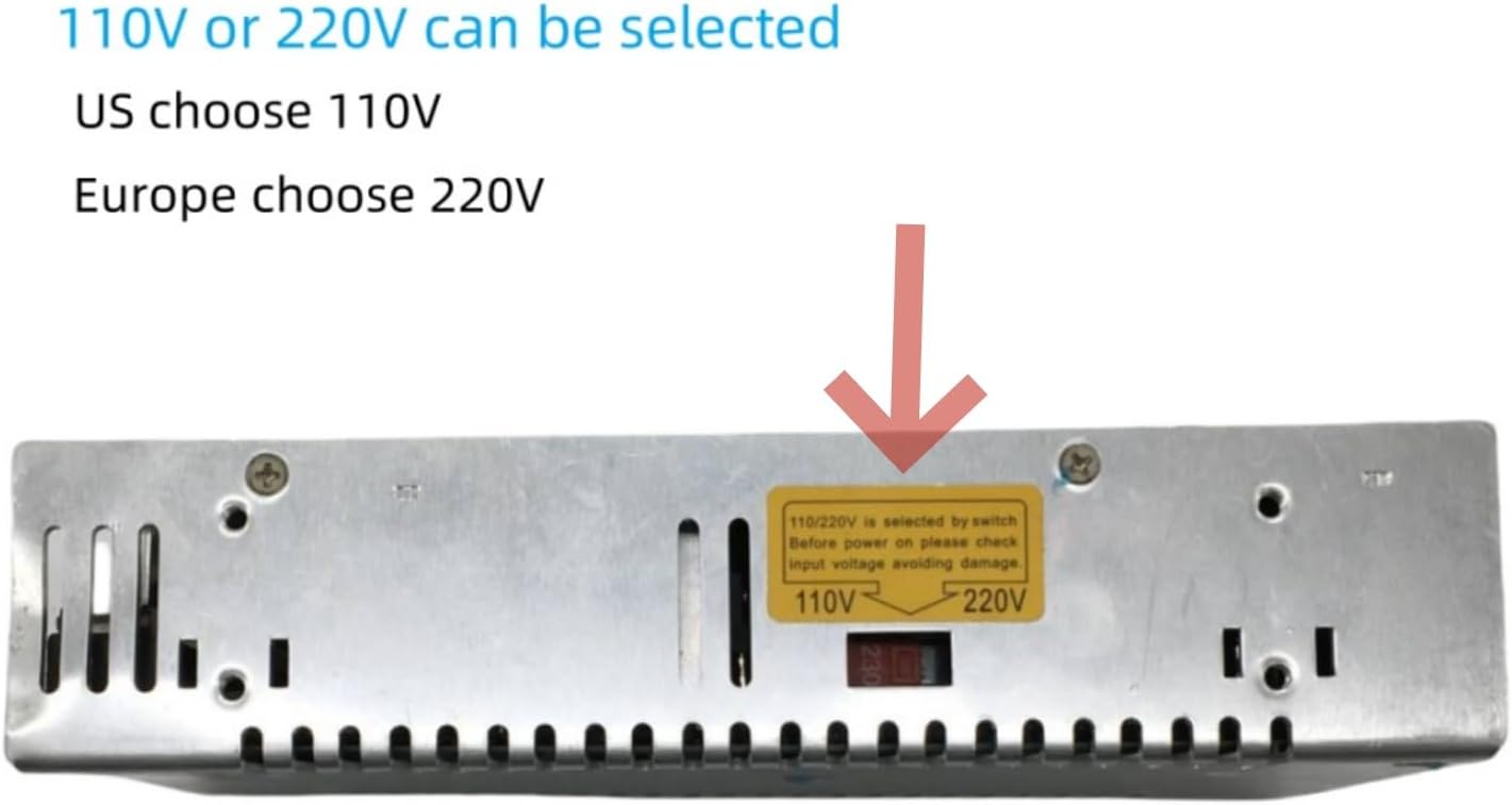 DC 24V 350W Power Supply Single Output Switchable Power Universal Regulated Switching Transformer Adapter Driver 110V/220V AC Input 14.6A for 3D Printer Strip Light CCTV Radio