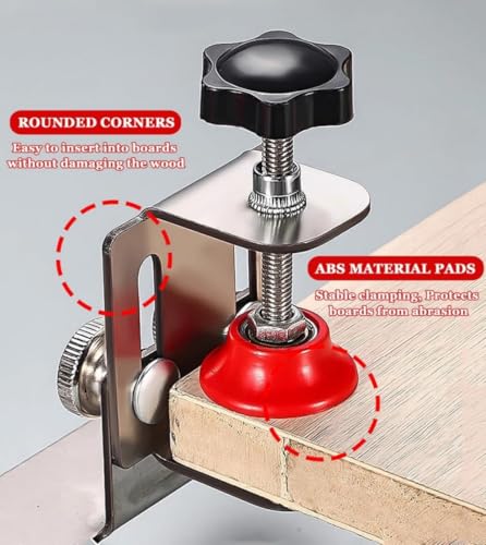 Image of Cabinet Door Installation Positioner, Quick-Install Cabinet Door Installation Tool Mounting Jig for Most Cabinet Doors Attaching Hinges, Adjustable Stainless Door Installation Clamp