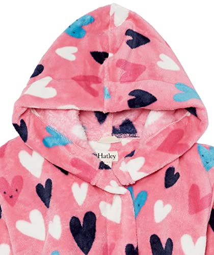 Hatley Girl's Fuzzy Fleece Robe, Confetti Hearts, Large (6-7 Years) #TOP2