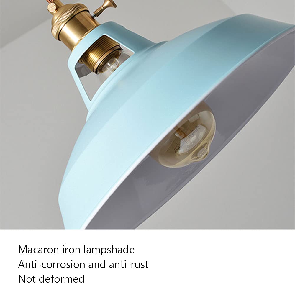Lustres Europe du Nord Personnalité Abat-Jour Pendentif Repas Macaron Lampe Industrielle Rétro Suspension Art Fer Réglable Luminaire Semi-encastré Lustre Décoratif De Couvercle De Pot De Café