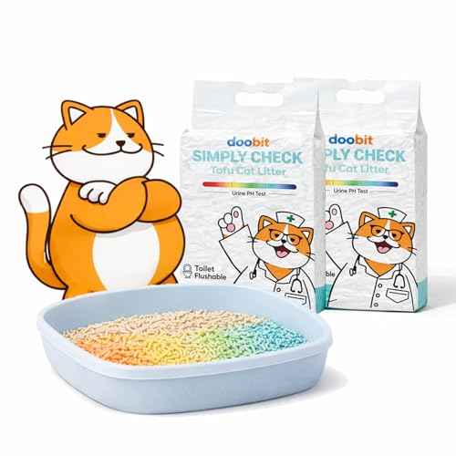 DOOBIT Simply Check Urine PH Test Tofu Cat Litter,11.4LBS