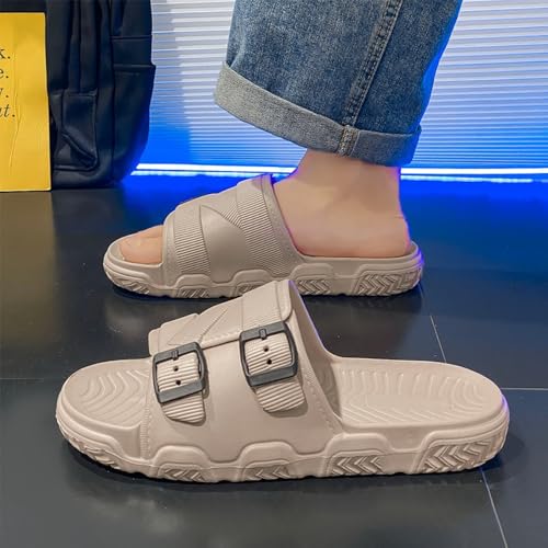 Premium Comfort Faux Strap Design Yoga Mat Sildes Sandals Summer Slippers For Men Indoor Outdoor Non Slip Footwear2
