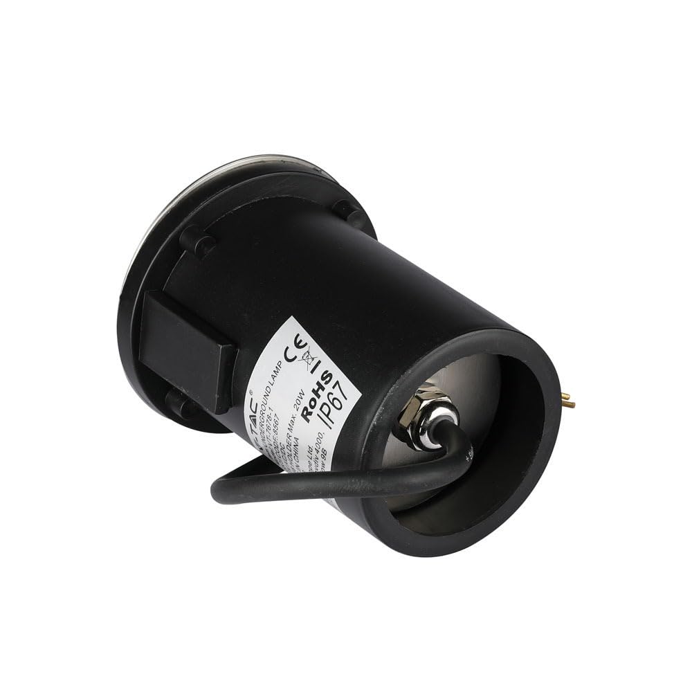 V-TAC VT-7678-1 Portafaretto a incasso segnapasso calpestabile 1 fascio rotondo in alluminio MR16 GU5.3 IP67 - sku 8567