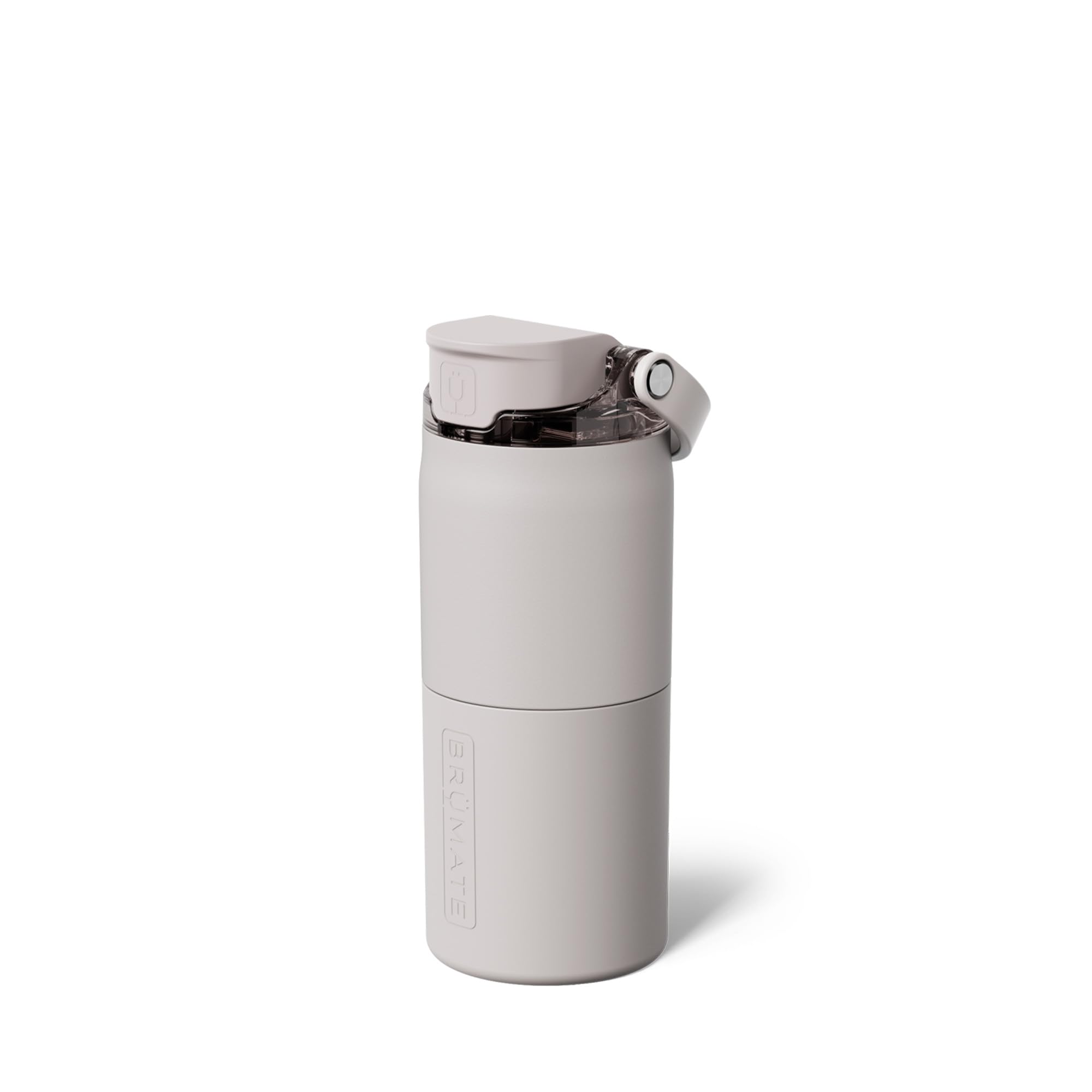 BrüMate Rise 18oz Water Bottle with Covered Silicone Straw | 100% Leakproof Insulated Kids Water Bottle | Cup Holder Friendly Base | 18oz (Dune)