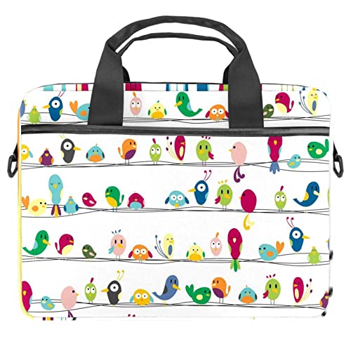 Sac ordinateur portable 13.3 bandoulière protège des chocs motif oiseau