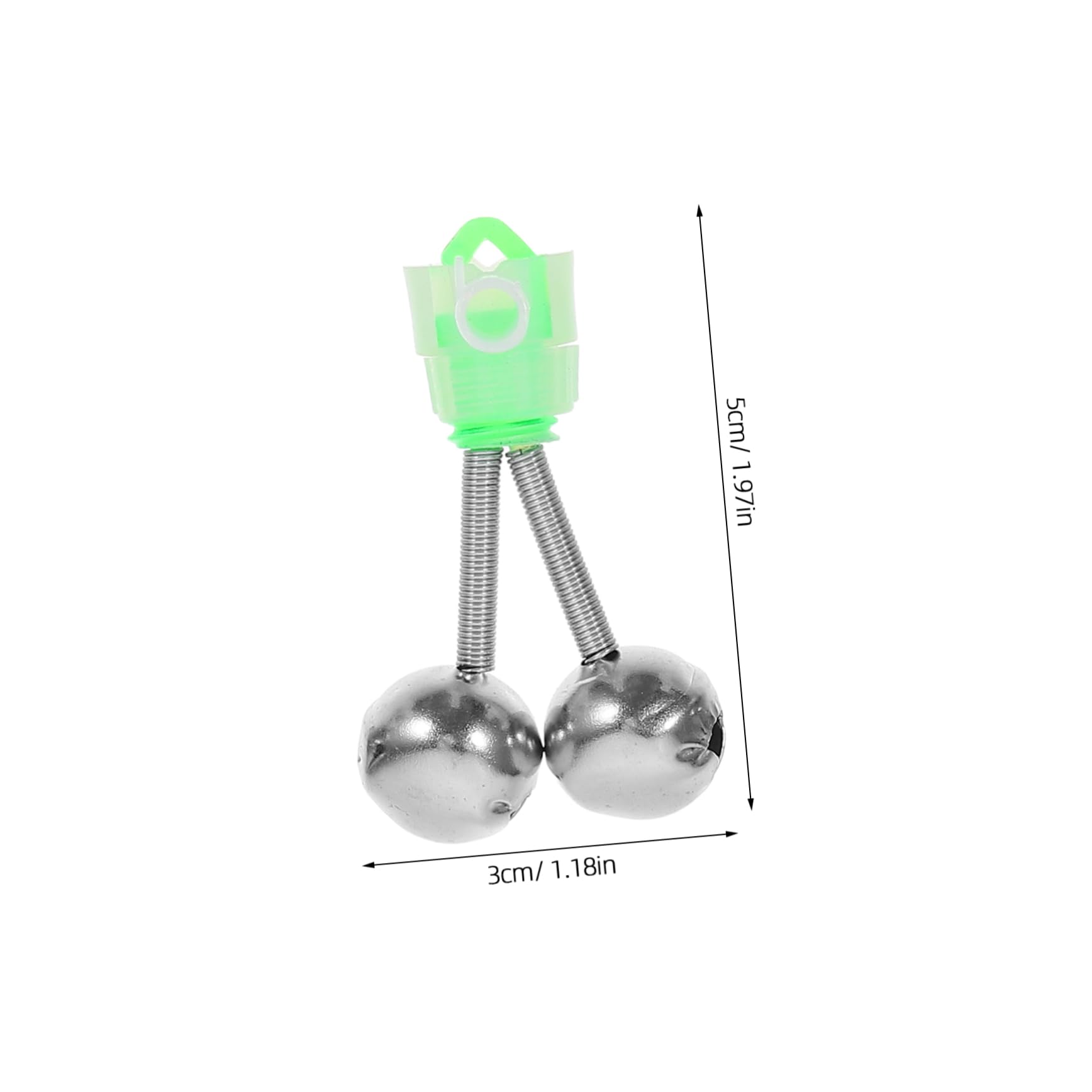 DECOMELODY 5 Pack Fishing Rod Alarm Bells Bite Alert for Night Fishing Clip-on Rod Bells Plastic Alloy Construction