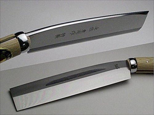 HONMAMON "AZUMASYUSAKU Polished Hatchet 195mm (abt 7.7 Inch) for Right Hander, Blade Edge : Shirogami Steel with Original Sheath