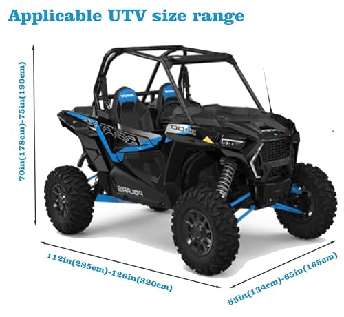 Utv Cover, Waterproof Heavy Denier Oxford Cloth Material For Polaris Rzr Yamaha Rhino Can-Am Defender Honda Pioneer Kawasaki Mule Teryx 2-3 Passenger #TOP3