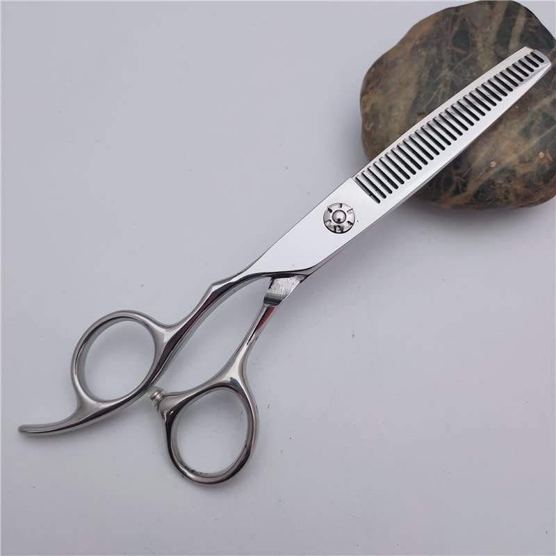 Hair Cutting Scissors, 6 inch Professional 440c Upscal Scissor Silver Barber Haircut thinning Shears Hairdresser Set