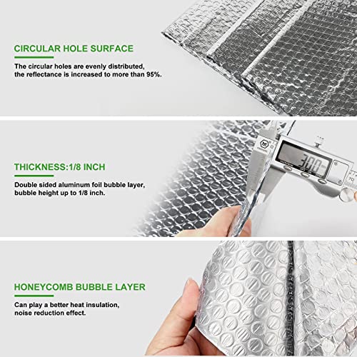 Image of Reflective Insulation Roll, 24 inch x 50Ft, Aluminum, Radiant Barrier for Heat Insulation