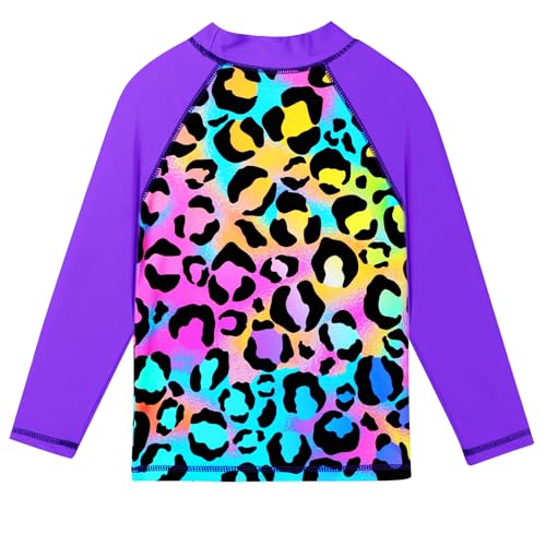Image of TFJH E Girls Two Piece Swimsuit Long Sleeve Rash Guard Ages 3-12 | UPF 50+ sun protection, breathable , lightweight long sleeve swimsuit, full coverage, pool beach vacation, water park